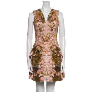 Alexander McQueen Floral Patterned Mini Dress